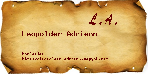 Leopolder Adrienn névjegykártya